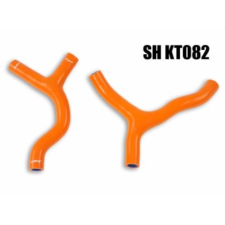 ZAP Khlerschlauch Set passt an KTM SX 85 Husqvarna TC 85 13-17 Silikon orange