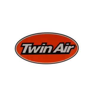 Twin Air Oval Decal Aufkleber Sticker 82x42mm orange/weiß/schwarz