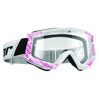 Thor Combat Cap Goggles Motocross Brille pink/wei