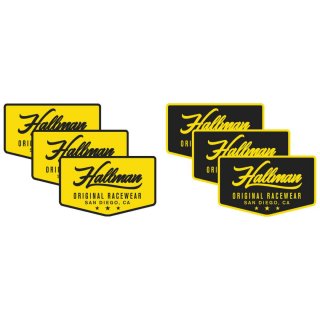 Thor Hallman Sticker Pack (6 Pack) Aufkleber Sticker Set gelb/schwarz