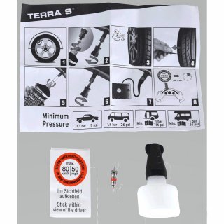 TERRA-S Reifenpannenset Mobil Kit fr PKW, Wohnwagen, Caravan, Anhnger