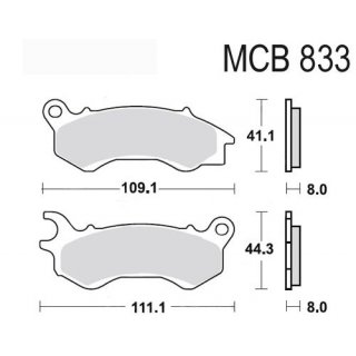 TRW Bremsbelge MCB 833