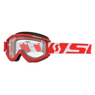 Scott Recoil XI Goggles clear works Motocross Enduro Brille rot/wei