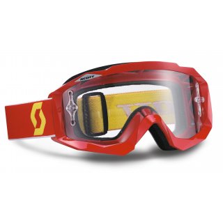 Scott Hustle MX Goggle Motocross Brille rot/gelb/klar