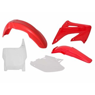 RTECH Plastik Kit passt an Honda CR 125 250 04-07 rot/weiß