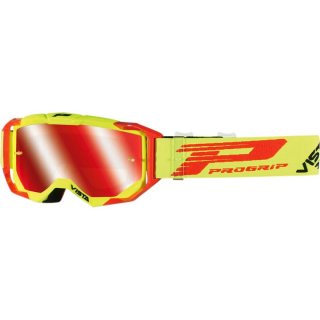 Progrip 3303 Multilayered Vista Goggles Motocross Enduro Brille neongelb/rot