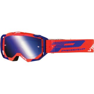 Progrip 3303 Multilayered Vista Goggles Motocross Enduro Brille rot/blau