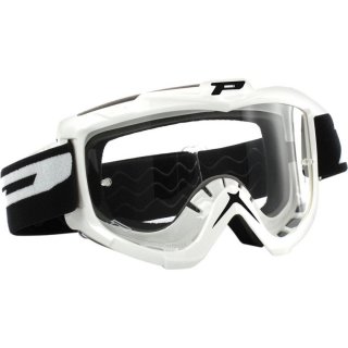 Progrip 3301 Base Line Naswa Goggles Motocross Enduro Brille wei/schwarz