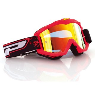 Progrip 3204 Multilayered Goggles Motocross Enduro Brille rot/schwarz