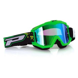 Progrip 3204 Multilayered Goggles Motocross Enduro Brille grn/schwarz