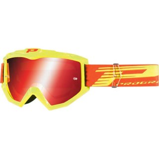 Progrip 3201 Multilayered Atzaki Goggles Motocross Enduro Brille neongelb/orange