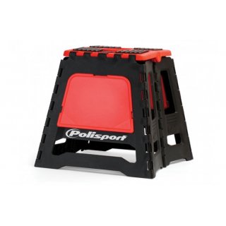 Polisport Motorradmontagebock Montagestnder klappbar fr Motocross Enduro 420mm schwarz/rot