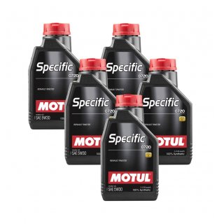 Motul Specific 0720 5W30 Synthetisches Motorenl 5x1Liter Flasche