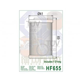 Hiflo lfilter HF655 passt an Husaberg FE FS FX 390 450 501 570 09-14