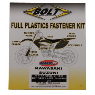 Bolt Schraubenkit Plastikteile passt an Kawasaki KX 250F...