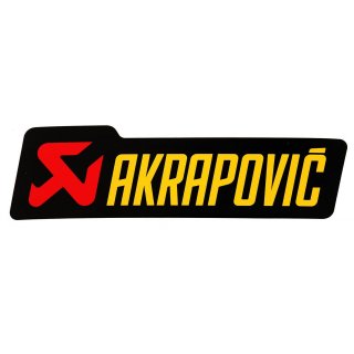 Akrapovic Auspuffsticker Aufkleber 44x150mm hitzefest schwarz/rot/gelb