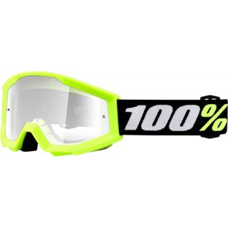 100% Strata Mini Grom Yellow Goggles Kinder Motocross Enduro Brille gelb