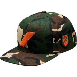 100% Strikeforce Snapback Base Cap Schirmmtze camouflage/orange