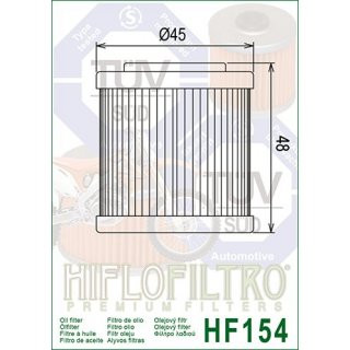 Hiflo lfilter HF154 passt an Husqvarna TC TE 250 450 02-07 TC 510 05-07 SM