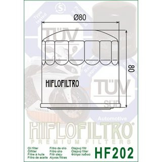 Hiflo lfilter HF 202 passt an Honda VF VFR VT XLV Kawasaki EN GPZ VN