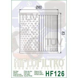 Hiflo lfilter HF 126 passt an Kawasaki Z ZG Z1 750 900 1000 1300 73-89