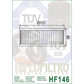 Hiflo lfilter HF 146 passt an Yamaha VMX-12 1200 XS 750-1100 XVZ 1200 1300
