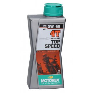 Motorex Top Speed 4T 5W/40 Synthetisches Viertakt Motorenl 1Liter Flasche