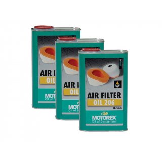Motorex Air Filter Oil 206 Luftfilterl 3x1Liter Dose