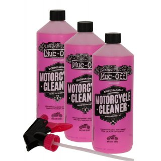 MUC-OFF Motorradreiniger Motorcycle Bike Cleaner 3x1Liter Sprhflasche