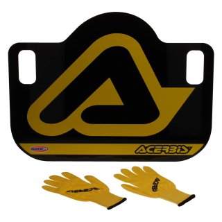 Acerbis Pit Board Anzeigetafel Boxenschild+Handschuhe 60x45cm