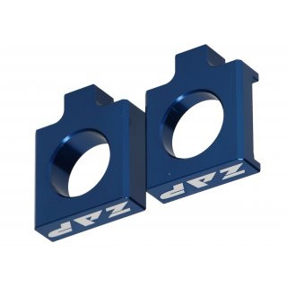 ZAP Achsblcke Kettenspanner passt an Suzuki RM-Z 250 ab07 450 ab06 blau