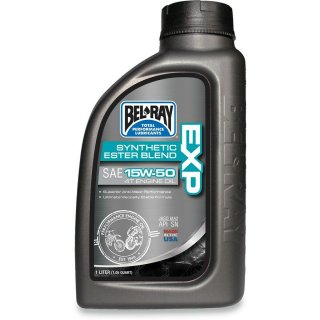 Bel-Ray EXP Synthetic Ester Blend 4T 15W50 Engine Oil Motorenl 1Liter Flasche