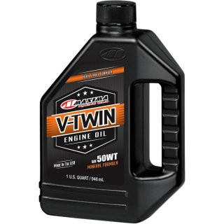 Maxima V-TWIN Mineral 50W Engine Oil Motorl 946ml Flasche