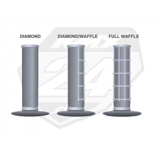 Renthal MX Dual Compound Half Waffle Tapered Grips Griffe grau/schwarz