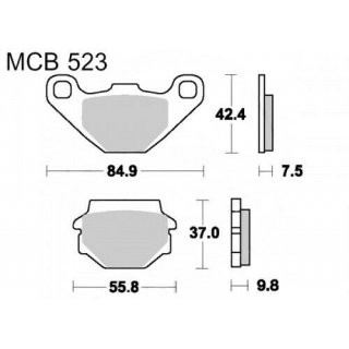 TRW Bremsbelge MCB523