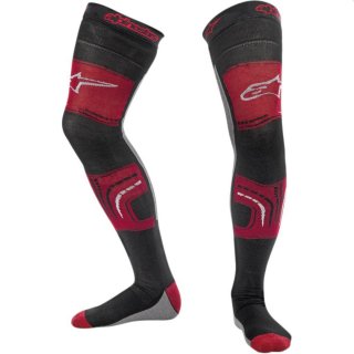 Alpinestars Knee Brace Socks Strmpfe Beinlinge rot/schwarz/grau