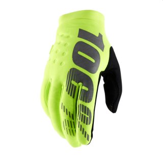 100% Brisker Gloves Motocross MX Enduro Handschuhe fluo yellow/black