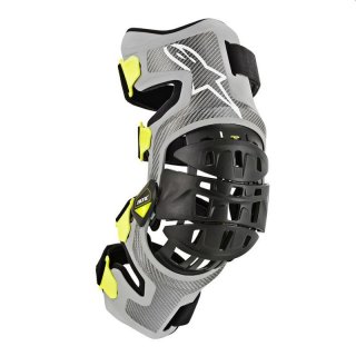 Alpinestars Bionic-7 Knee Brace Set Knieschtzer Knieprotektoren grau/neongelb