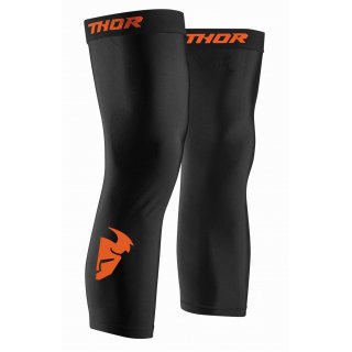 Thor Comp Knee Sleeve Beinlinge Stulpen Schutzstrmpfe in schwarz/rotorange