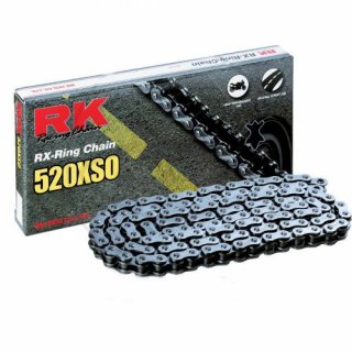 RK 520 XSO2 X-Ring Motorrad Kette mit Nietschloss in grau