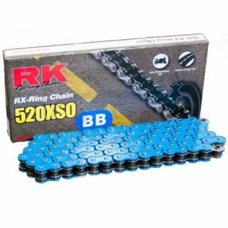 RK 520 XSO2 X-Ring Motorrad Kette mit Nietschloss in blau