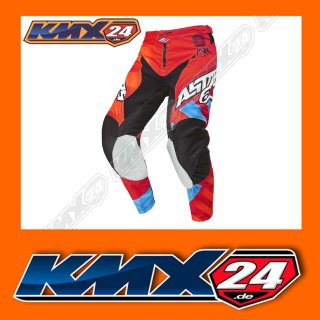 Alpinestars Racer Braap Hose Motocross MX Enduro Hose rot/orange/blau