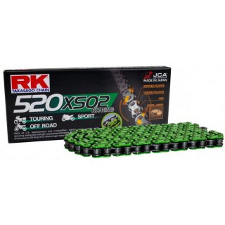 RK 520 XSO2 X-Ring Motorrad Kette mit Nietschloss in grn